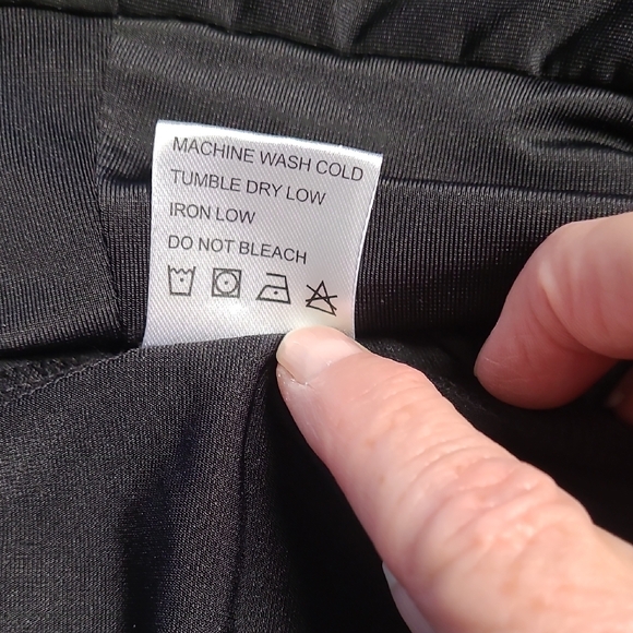 Elegant Black Wide Leg Women's Pants - Picture 5 of 5